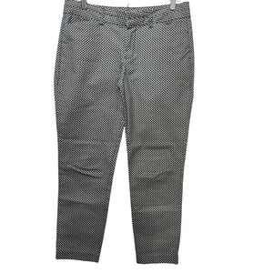 GAP Slim City‎ Khakis Womens 2R Black White Geometric Print Slim Fit Pants